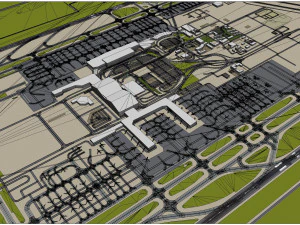 Bandara Internasional Xian Xianyang 12km Model 3D