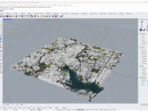 Baltimore Pusat kota Maryland AS 5km Model 3D