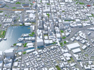 Baltimore Pusat kota Maryland AS 5km Model 3D