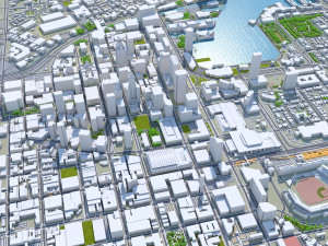 Baltimore Downtown city Maryland USA 5km 3D 模型