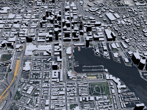Baltimore Downtown city Maryland USA 5km 3D 模型