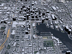 Baltimore Pusat kota Maryland AS 5km Model 3D