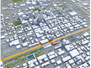 Birmingham downtown city alabama 8 km 3D Model