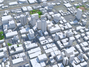 Birmingham downtown city alabama 8 km 3D Model