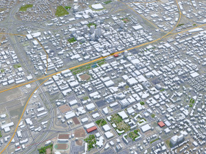 Birmingham downtown city alabama 8 km 3D Model