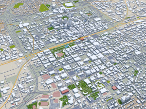 Birmingham downtown city alabama 8 km 3D Model
