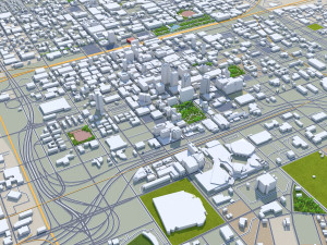 Birmingham downtown city alabama 8 km 3D Model
