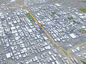 Birmingham downtown city alabama 8 km 3D Model