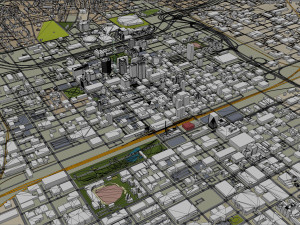 Birmingham downtown city alabama 8 km 3D Model