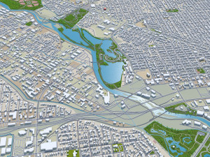 Boise city Idaho USA 3D मॉडल