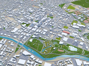 Boise city Idaho USA 3D मॉडल