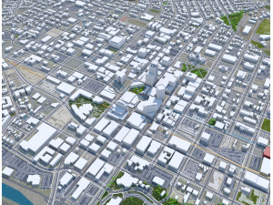 Boise Downtown city Idaho USA 5km 3D Model