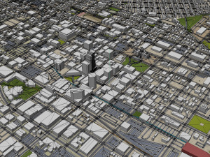 Boise Downtown city Idaho USA 5km 3D Model