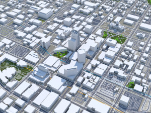 Boise Downtown city Idaho USA 5km 3D Model