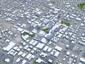 Boise Downtown city Idaho USA 5km 3D Model
