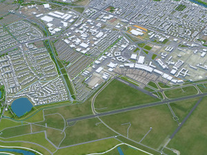Bremen city Germany 70km 3D Model