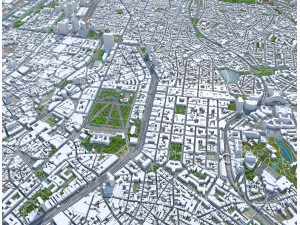 Brussels city Belgium 50km 3D Model
