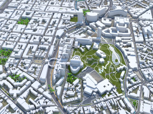 Brussels city Belgium 50km Modelo 3D