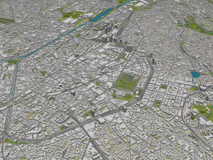 Brussels city Belgium 50km Modelo 3D