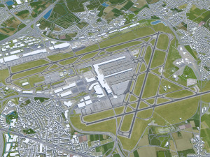 Brussels city Belgium 50km Modelo 3D