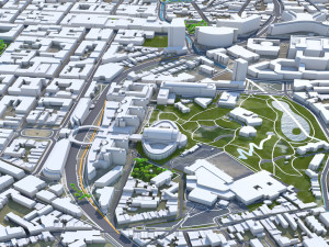 Brussels city Belgium 50km Modelo 3D