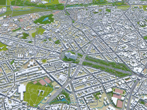 Brussels city Belgium 50km Modelo 3D