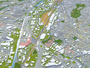 Brussels city Belgium 50km Modelo 3D