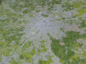 Brussels city Belgium 50km Modelo 3D