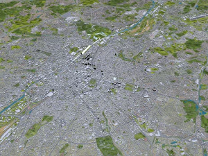 Brussels city Belgium 50km 3D Model