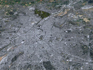 Brussels city Belgium 50km 3D Model