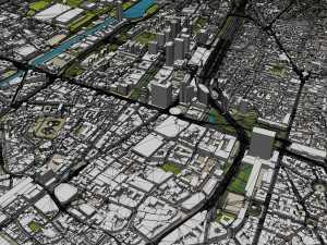 Brussels city Belgium 50km Modelo 3D
