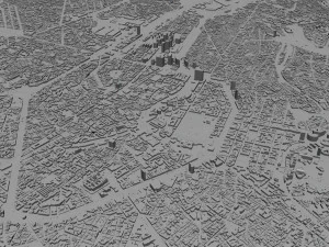Brussels city Belgium 50km 3D Model