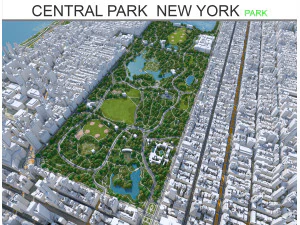 Central Park - Manhattan - New York 17 km Modello 3D