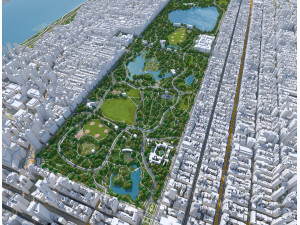 Central Park - Manhattan - New York 17km Modelo 3D