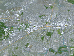 Charlottesville city Virginia USA 40km 3D मॉडल