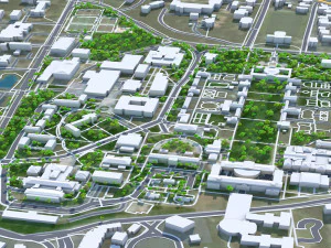 Charlottesville city Virginia USA 40km 3D Model