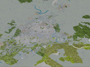 Charlottesville city Virginia USA 40km 3D मॉडल