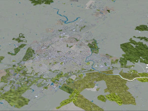Charlottesville city Virginia USA 40km 3D Model