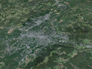 Charlottesville city Virginia USA 40km 3D मॉडल