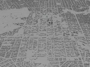 Місто Крайстчерч Нова Зеландія 50 км 3D Модель