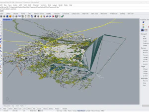 Місто Крайстчерч Нова Зеландія 50 км 3D Модель