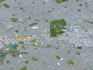 Christchurch city New Zealand 50km 3D मॉडल