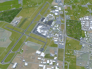 Christchurch city New Zealand 50km 3D मॉडल