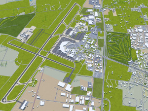 Christchurch city New Zealand 50km 3D मॉडल