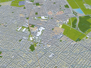 Christchurch city New Zealand 50km 3D मॉडल