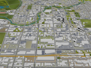 Christchurch city New Zealand 50km 3D मॉडल