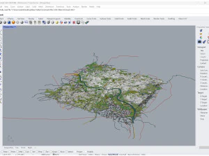 Cincinnati Ohio city USA 50km 3D Model