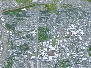 Cincinnati Ohio city USA 50km 3D Model