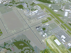 Cincinnati Ohio city USA 50km 3D Model