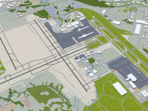 Cincinnati Ohio city USA 50km 3D Model